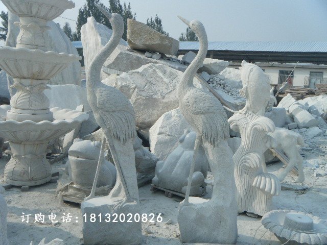仙鶴石雕,大理石仙鶴雕塑
