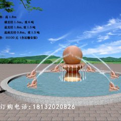 風(fēng)水球，小魚(yú)噴水風(fēng)水球