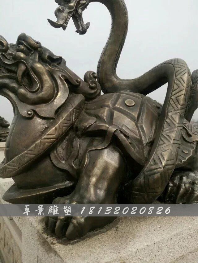 龍龜銅雕，鑄銅龍龜?shù)袼?(4)