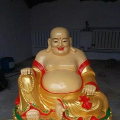 玻璃鋼彌勒佛雕塑，玻璃鋼彩繪彌勒佛雕塑