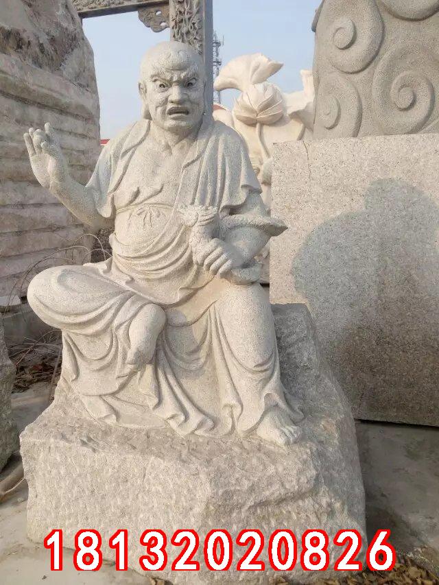 十八羅漢石雕，漢白玉十八羅漢雕塑 (7)