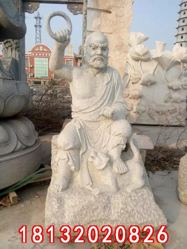 十八羅漢石雕，漢白玉十八羅漢雕塑 (5)