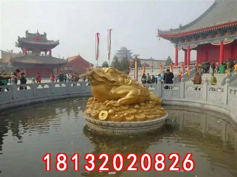 金蟾銅雕,招財(cái)金蟾銅雕