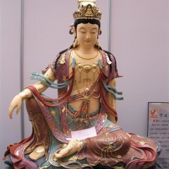 玻璃鋼觀音雕塑，坐式觀音菩薩玻璃鋼雕塑
