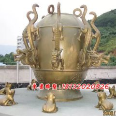地動儀銅雕，地震儀銅雕