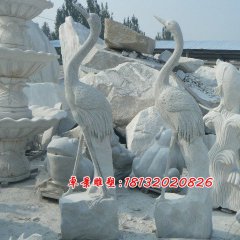 仙鶴石雕，大理石仙鶴雕塑
