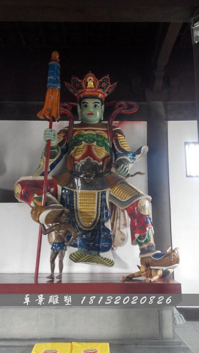玻璃鋼四大天王雕塑，彩繪四大天王玻璃鋼雕塑 (3)