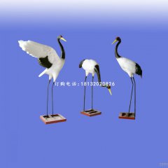 玻璃鋼仙鶴雕塑，玻璃鋼廣場仙鶴雕塑