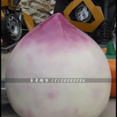 玻璃鋼桃雕塑，玻璃鋼水果雕塑