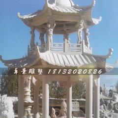 兩層亭子，六角石亭，石雕亭子