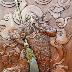 關公銅浮雕，鑄銅關公浮雕