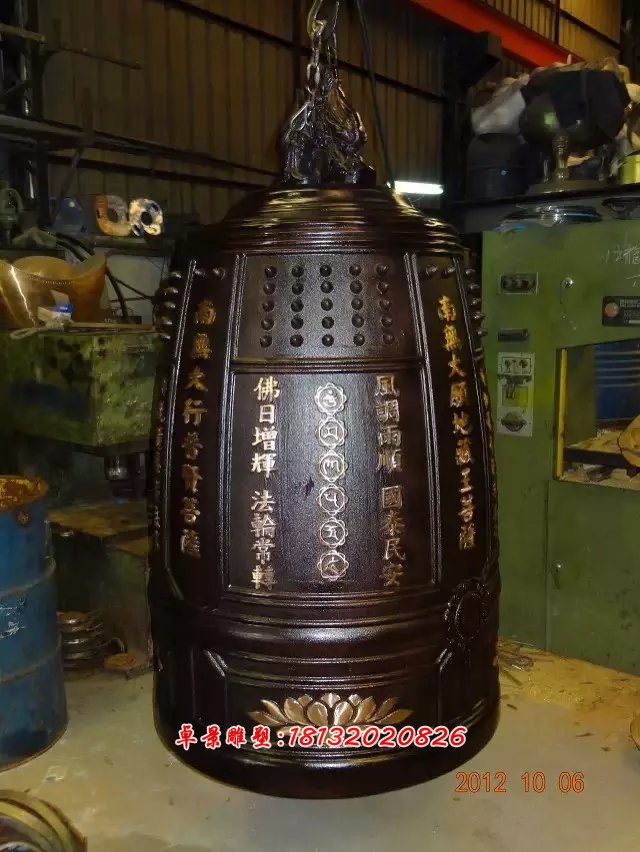 銅鐘雕塑，寺廟銅鐘雕塑 (3)