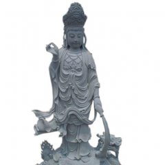 觀音菩薩石雕， 青石觀音菩薩雕塑