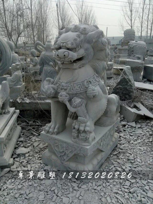 獅子石雕，仿古獅子石雕，門獅石雕 (4)