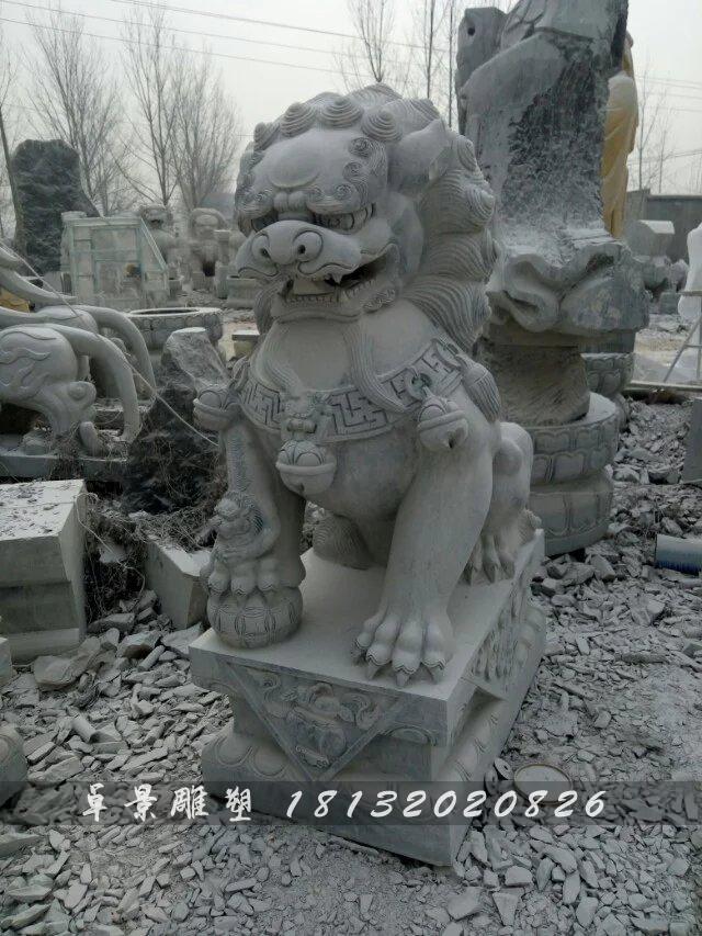 獅子石雕，仿古獅子石雕，門獅石雕 (5)