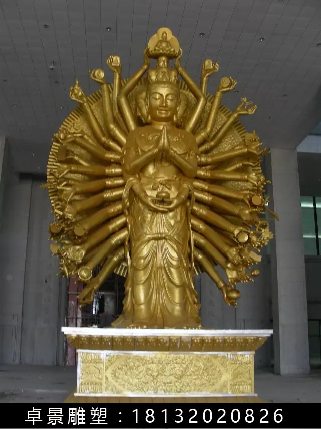 千手觀音銅雕,大型觀音銅雕