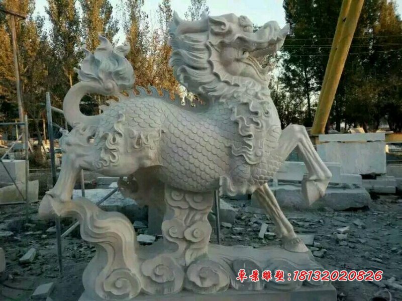 麒麟石雕，精雕麒麟雕塑 (1)