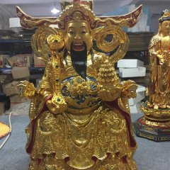 財(cái)神銅雕，鑄銅財(cái)神雕塑