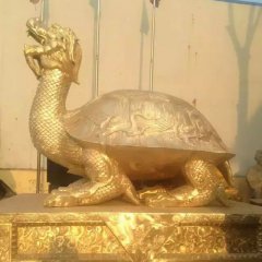 銅雕龍龜?shù)袼埽T銅龍龜