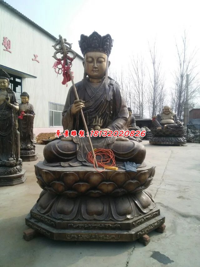 地藏王菩薩銅雕，鑄銅地藏王雕塑