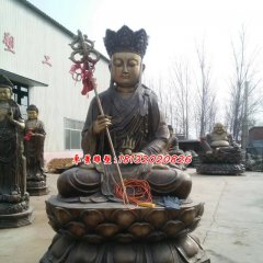 地藏王菩薩銅雕，鑄銅地藏王雕塑