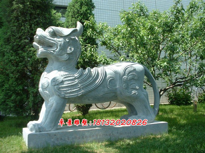 獨(dú)角獸石雕，神獸石雕