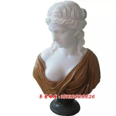 美女頭像石雕，漢白玉美女雕塑