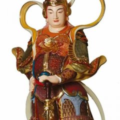 玻璃鋼韋陀雕塑，玻璃人物雕塑