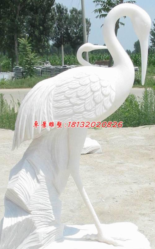 漢白玉仙鶴，石雕仙鶴