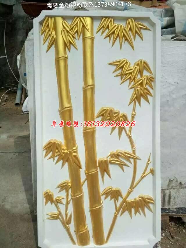 銅浮雕，梅蘭竹菊銅浮雕 (4)