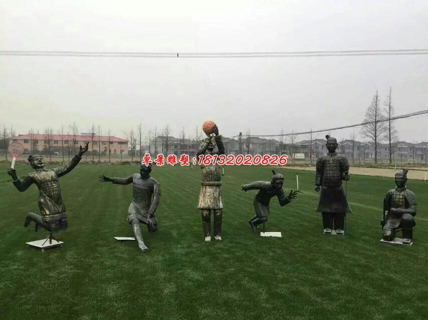 玻璃鋼兵馬俑雕塑，玻璃鋼仿銅人物雕塑 (3)