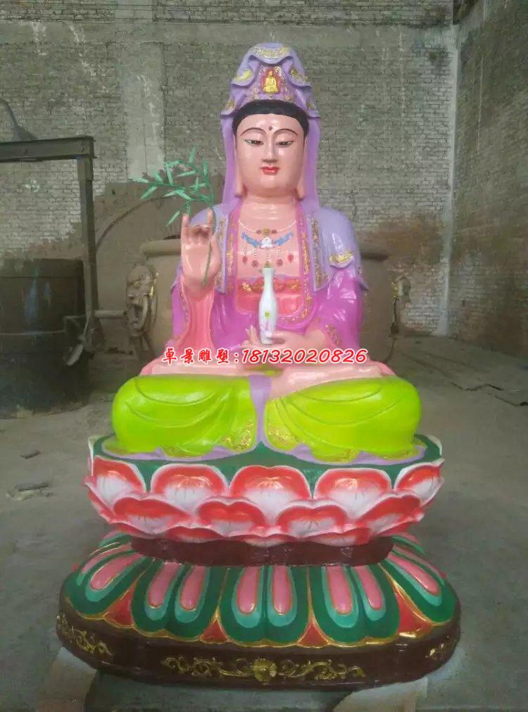 觀世音菩薩雕塑，玻璃鋼觀音雕塑