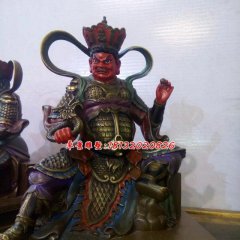四大天王銅雕，銅雕彩繪雕塑
