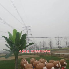 玻璃鋼小猴子雕塑，卡通動物雕塑