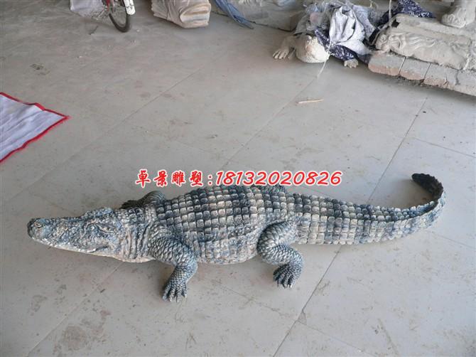 玻璃鋼鱷魚雕塑，玻璃鋼仿真雕塑 (2)