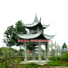 石頭涼亭，公園涼亭雕塑