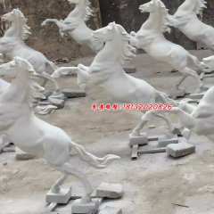 石雕馬，漢白玉馬雕塑