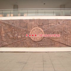 古人教學(xué)銅浮雕，校園銅浮雕