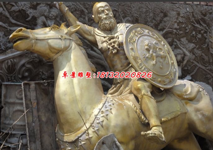古羅馬戰(zhàn)士銅雕,廣場(chǎng)人物銅雕