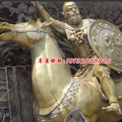 古羅馬戰(zhàn)士銅雕，廣場(chǎng)人物銅雕