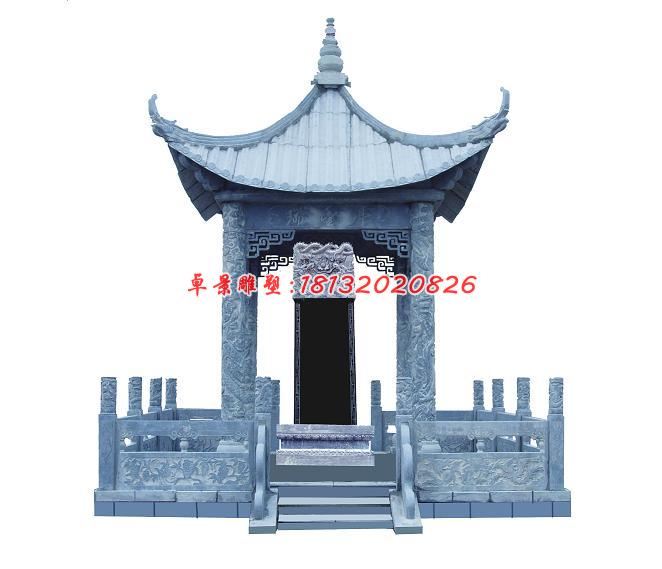 石雕涼亭,青石涼亭雕塑