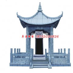 石雕涼亭，青石涼亭雕塑
