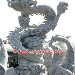 石雕龍雕塑，大理石龍雕塑