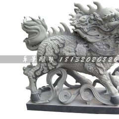麒麟石雕，招財(cái)麒麟石雕