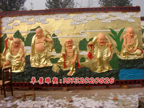 十八羅漢銅浮雕，寺廟銅浮雕