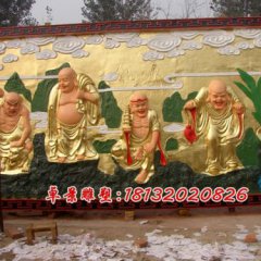 十八羅漢銅浮雕，寺廟銅浮雕