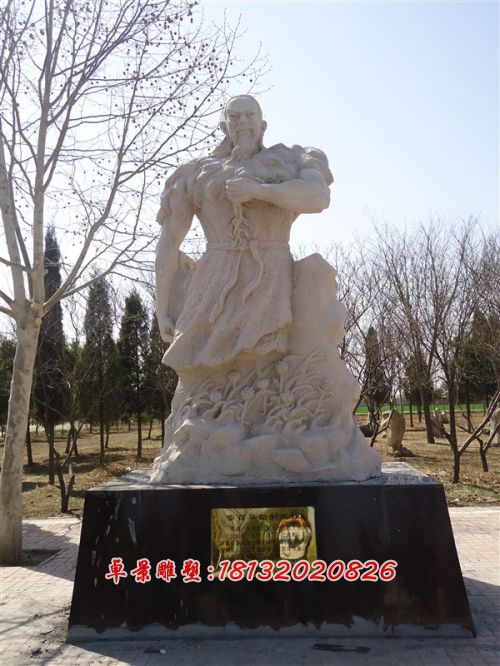 玻璃鋼伏羲雕塑，玻璃鋼人物雕塑 (3)