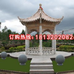 晚霞紅涼亭雕塑，公園涼亭雕塑