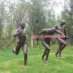 跑步銅雕，公園運(yùn)動(dòng)銅雕