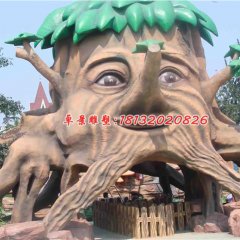 玻璃鋼大樹雕塑，卡通大樹雕塑